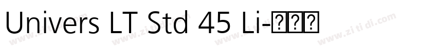 Univers LT Std 45 Li字体转换